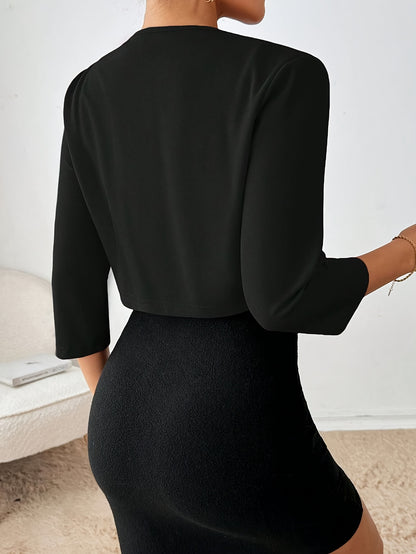 Women'S Stylish Pleated Collar Blazer