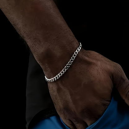 2pcs Hip-Hop Y2K Style Stainless Steel Necklace and Bracelet Set - Men's Necklace - Unisex Fashion Jewelry