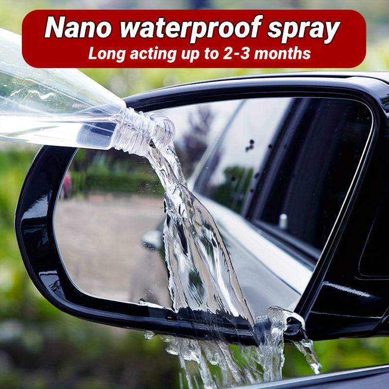 Car Glass Waterproof Spray Anti-Rain Coating Hydrophobic Rainproof Windshield Mirror Water Repellent Wax Kit, Hydrophobic Coating Fog and Rain Protection Suitable for Car Windows Wiper Blades and Bathroom Glass