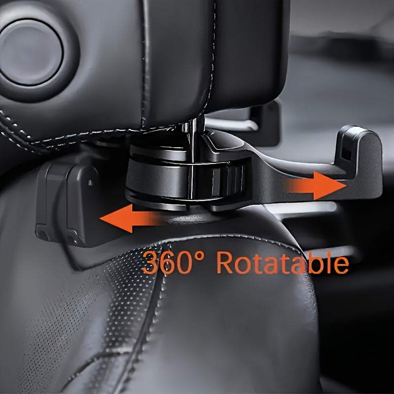 1pc Adjustable Car Seat Phone Holder with Headrest Mount - Durable ABS Material, Waterproof, Auto Vehicle Compatible, Secure Grip for Road Trips and Commuting, Phone Holder for Car
