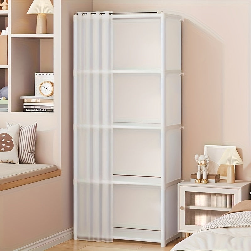 Five/Six-Tier Storage Cabinet Lightweight Dustproof Home Organization Minimalist Beautiful High Load Capacity Living Room Bedroom Balcony Multi-Functional Large Capacity Storage Cabinet