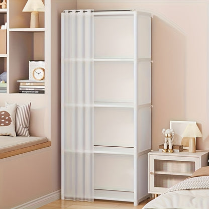 Five/Six-Tier Storage Cabinet Lightweight Dustproof Home Organization Minimalist Beautiful High Load Capacity Living Room Bedroom Balcony Multi-Functional Large Capacity Storage Cabinet