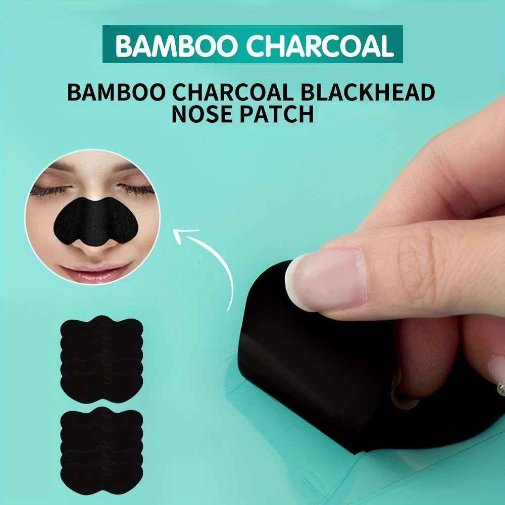 Blackhead Nose Patch Bamboo Charcoal Blackhead Cleansing Nose Mask, for Deep Cleansing 10pcs