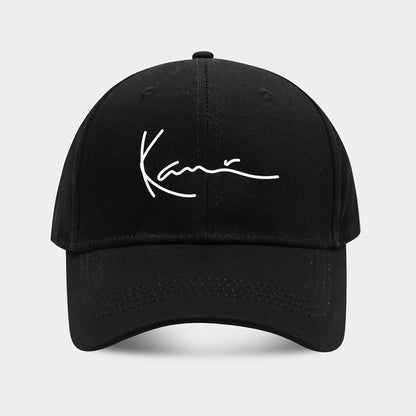 1pc Women's Adjustable Lightweight Baseball Cap - Printed Logo Golf & Outdoor Sports Hat, Machine Washable, Black/White/Maroon, Casual Headwear, Lifestyle, Trendy Design, Durable Fabric, Women