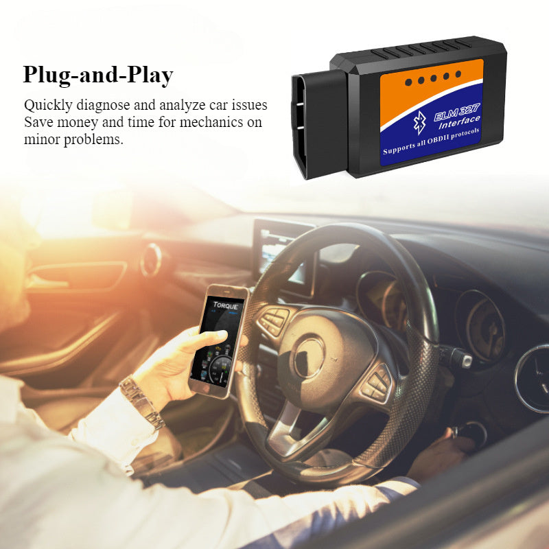 Wireless OBD2 Scanner - Full System Scan, Emissions Test, Real-Time Data Analysis for Android & iOS, Compatible with Most Vehicles, No Battery Needed, Vehicle Diagnostics, Modern Gadget, Durable Construction