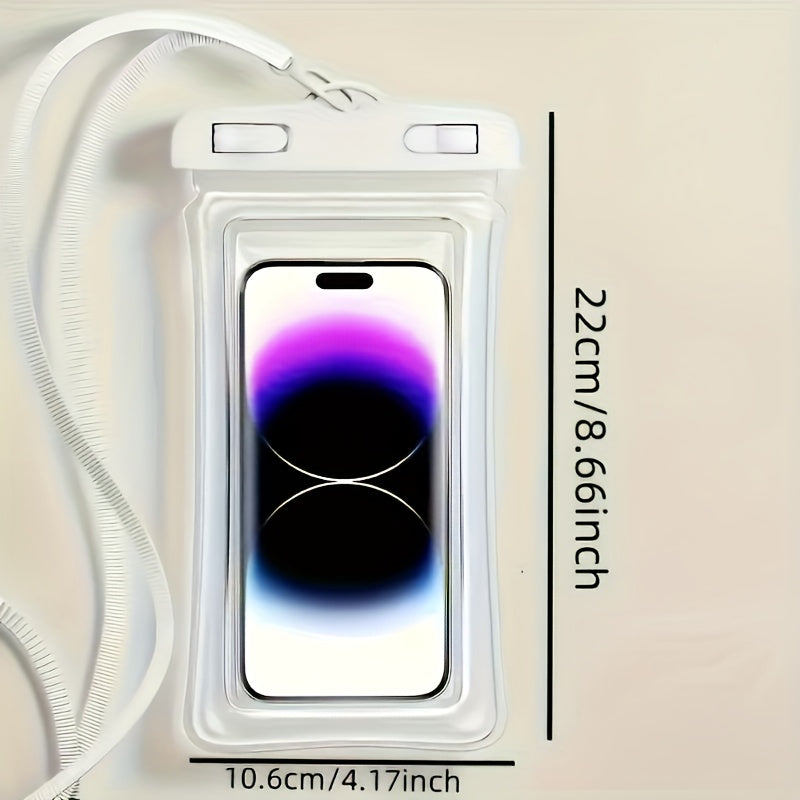 2pcs High Quality Phone Pouch with Lanyard - Clear Photo Taking for Swimming, Snorkeling, Beach, Pool, and Outdoor Activities, White, Swimming Essentials, Transparent Design, Durable High Quality Material