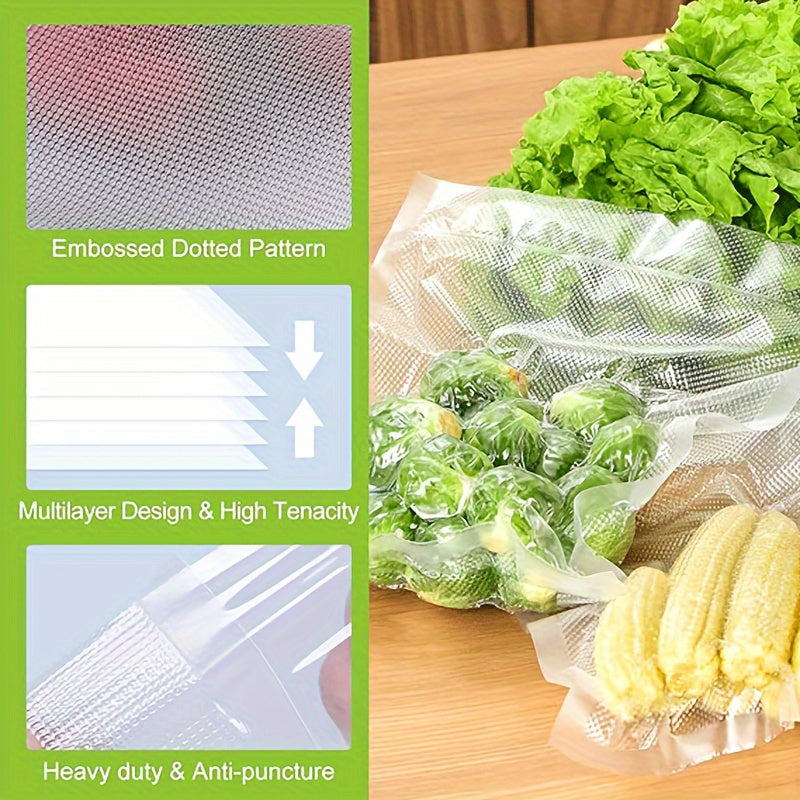Heavy-Duty Vacuum Sealer Bags for Preserving Food, Suitable for Vacuum Packaging, Bpa-Free, Puncture-Resistant, And of Commercial Quality.
