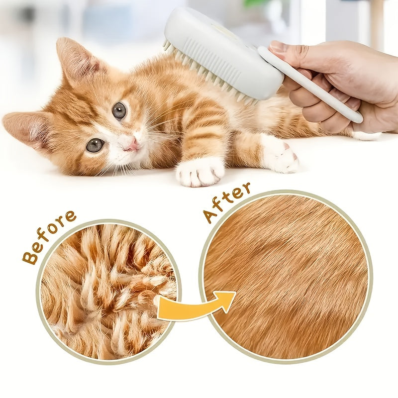 Steamy Cat Brush, 3 In 1 Cat Steamy Brush