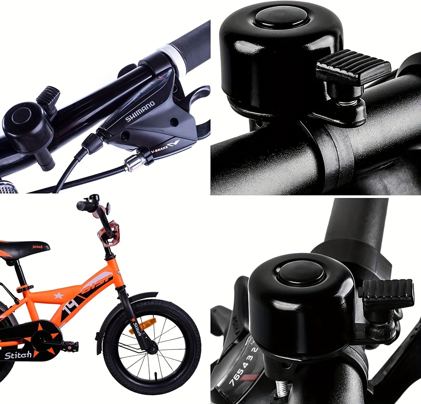 6 Color Bicycle Bell, Alloy Mountain Road Bike Horn, Sound Alarm For Safety, Cycling Handlebar Bicycle Accessories