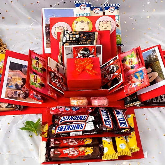 1pc, Party Surprise Gift Box, Birthday, Wedding, Anniversary, General Occasion, DIY Gift Box, Plastic & Paper, Festive for Christmas, New Year, Valentine's Day, Special Events
