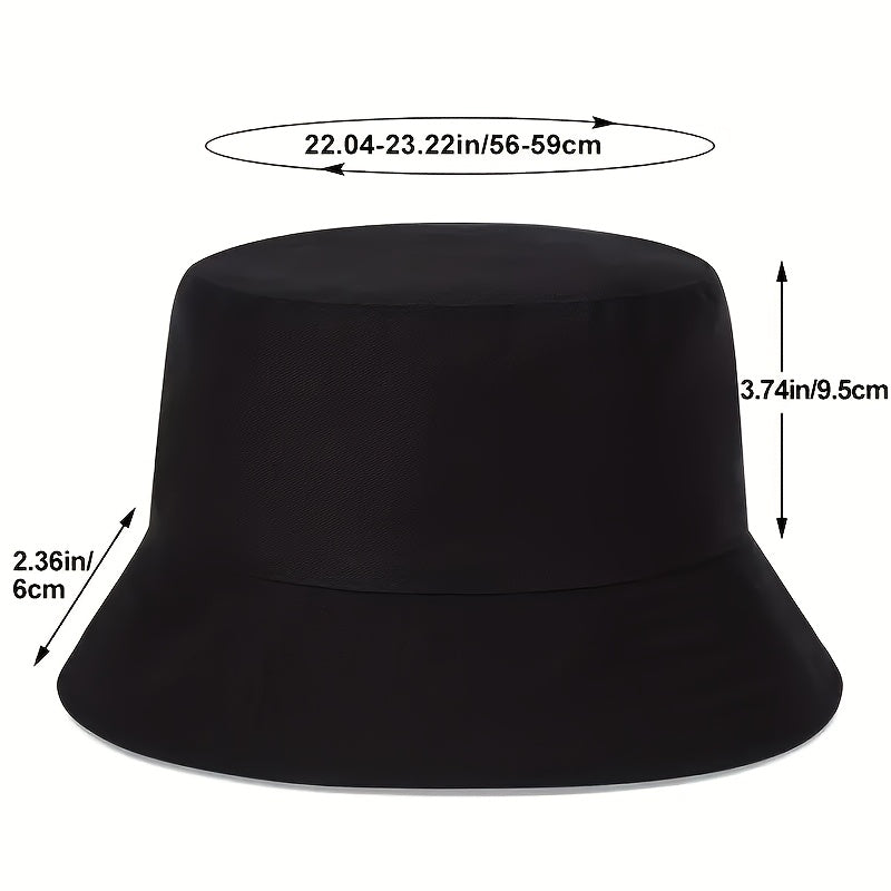ATHACER Fashionable "RAW" Printed Fisherman Hat - Black with White Logo, Sun Shade Cap for Outdoor Activities, Travel, and Parties, Hand Washable Polyester, Perfect Gift for Birthdays and Holidays, Outdoor Headwear | Stylish