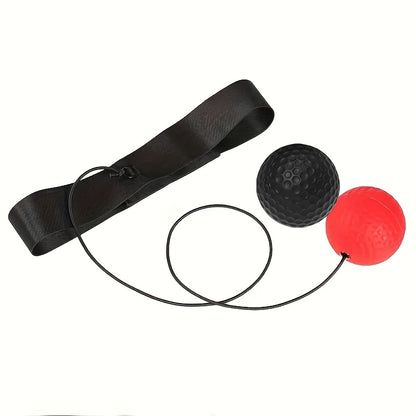 1 Set Boxing Reflex Ball Set for Adults & Teens - PA Nylon React Reflex Ball with Adjustable Headband, Hand Wraps & Carry Bag - Enhances Hand-Eye Coordination, Speed & Reaction Time