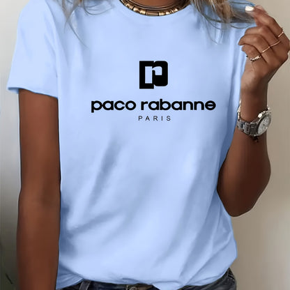 Women'S Soft Pink T-Shirt - Minimalist Elegant Y2K Retro Graphic Tee with Bold Lettering - Everyday Casual & Formal Outfits - Sizes S-XXL - Non-See-Through Fabric - Women'S Fashion Top, Ladies T Shirts, Versatile Clothing, Me
