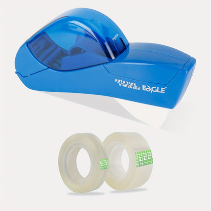 Eagle Automatic Tape Dispenser with One Roll Included, Handheld Packaging and Gift Wrapping Tape Cutter, Major Material ABS, Fits 1/2''-3/4'' Tape Width, Easy One-Handed Operation, No Batteries Required - Ideal for Scrapbooki