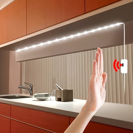 Smart LED Light Strip | USB-Powered 2835 | Motion Sensor | Warm White Ambient Lighting for Bedroom, Kitchen & Wardrobe | Easy Installation | Ideal for Christmas Decorations, LED Lights for Bedroom