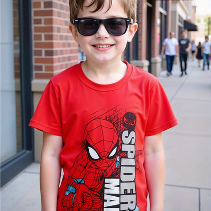 MARVEL Boys' Spider-Man Graphic T-Shirt - Red Short Sleeve Casual Tee with Superhero Design, Lightweight Breathable Summer Top for Outdoor Play & Daily Wear, Perfect Gift for Kids, Kids Summer Wear | Casual Round Neck | Durab