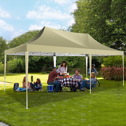 3x6m/3.05x3.05m Pop-up Tent With 6 Removable Side Walls Or 4 Removable Side Walls, With/without Sandbags, Style Optional, Suitable For Party Weddings, Garden Pavilion For Beach Wedding Camping Instant Awning, Upgraded Roof, W