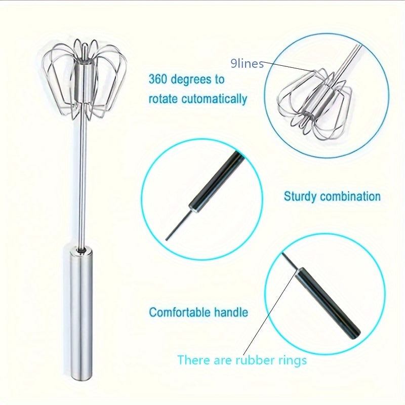 1pc Multifunctional Stainless Steel Whisk & Milk Frother