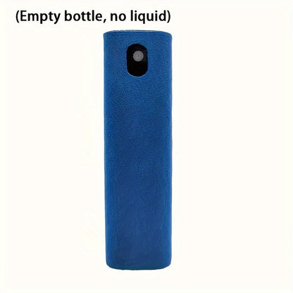2in 1 Ultrafine Fiber Spray Bottle with Spray Nozzle & Cleaning Cloth - Durable Gray Design for Phone, Computer, Glasses, and More - Perfect for Home, Dorm, or School Use (Empty Bottle Only)