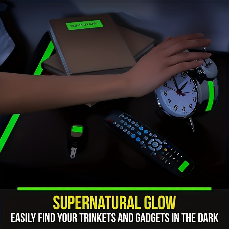 One Roll of Glow-In-The-Dark Tape, Adhesive Tape for Night Visibility, Safety Warning Tape for Security, And Home Decor.