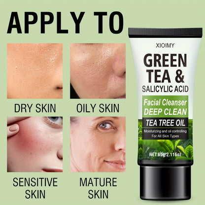 XIOIMY Green Tea & Salicylic Acid Facial Cleanser - 60g