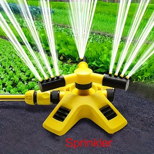 1pc Lawn Automatic Rotating Sprinkler, 360° Rotating Sprinkler/Sprinkler, 3 Manually Adjustable Rotating Arms Can Be Combined with Multiple Angles, Large Area Coverage for Garden Courtyards, Lawn Gardening Automatic Irrigati