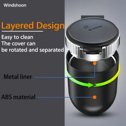 New Car Ashtray, Detachable Storage Box with One-Click Automatic Lid, Metal Lining