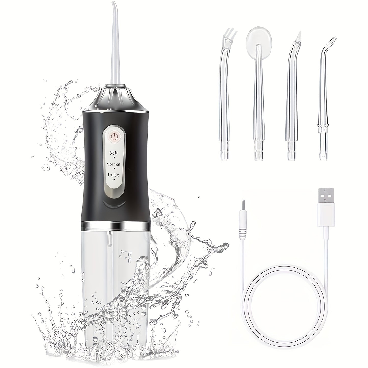 Electric Water Flosser, Intelligent Chip Precise Pressure Control, 360 Degree Rotating Nozzle, Oral Irrigator, Deeply Clean Teeth and Gums, Father's Day Gift