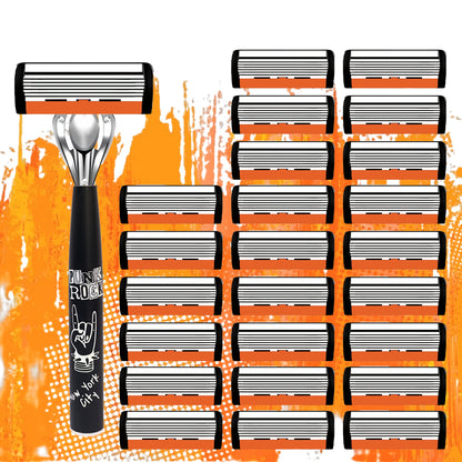 Premium Retro Manual Razor Set - Ultra-Sharp 6-Layer Blades