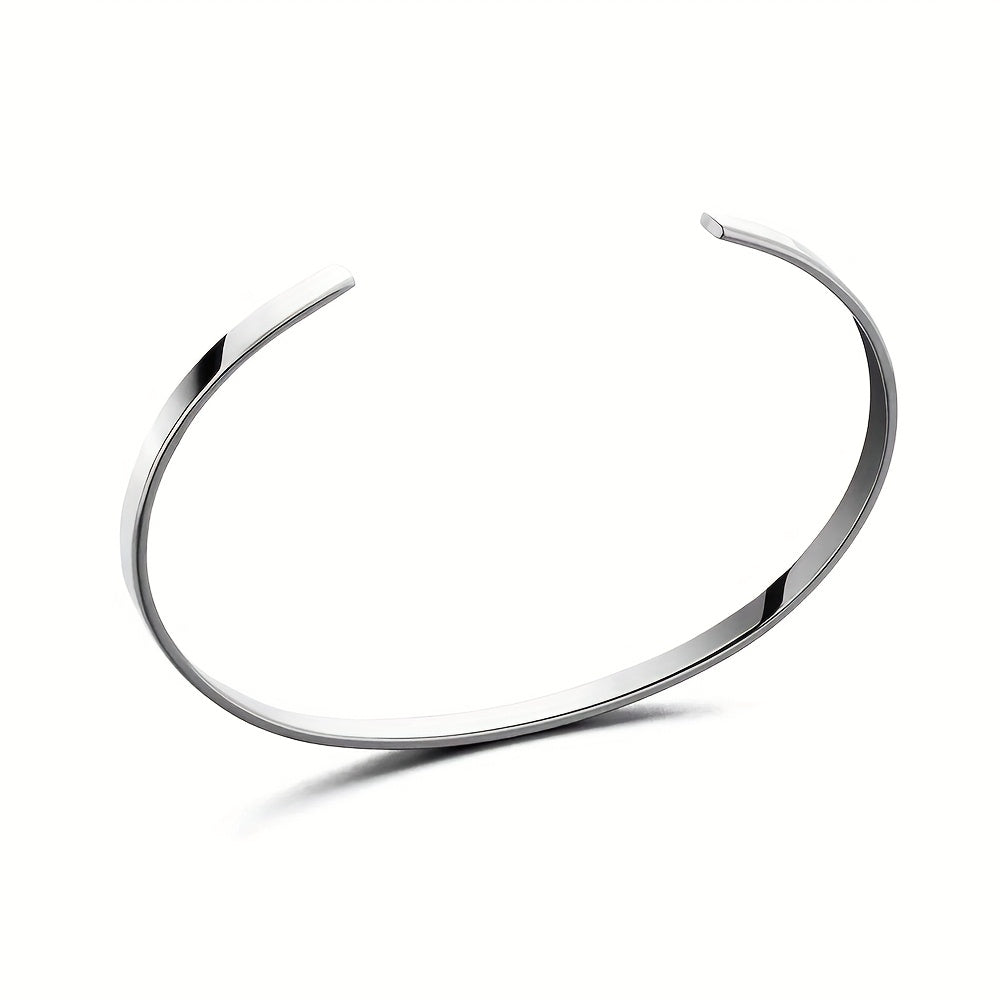 1pc Stylish 316 Stainless Steel Open Cuff Bracelet for Men - 3.5mm/5mm Adjustable, Golden-Tone Finish, Versatile for Daily Wear & Parties, Perfect Gift Idea, Party Accessory, Modern Accessory, Goldtoned Metal