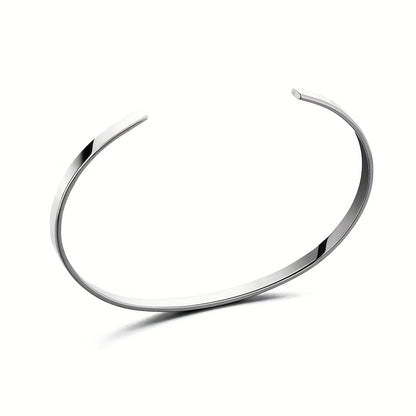 1pc Stylish 316 Stainless Steel Open Cuff Bracelet for Men - 3.5mm/5mm Adjustable, Golden-Tone Finish, Versatile for Daily Wear & Parties, Perfect Gift Idea, Party Accessory, Modern Accessory, Goldtoned Metal