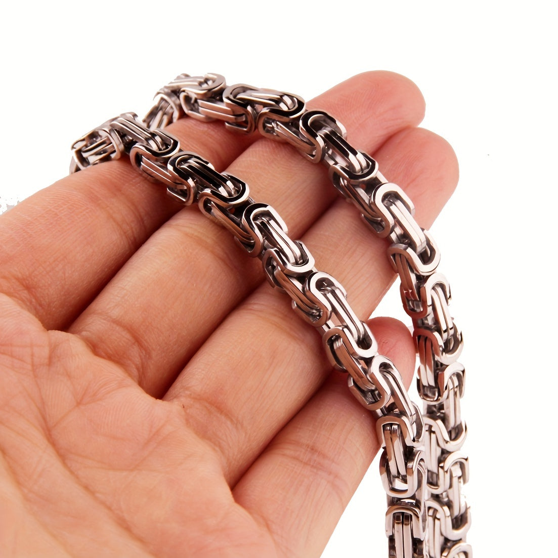 Men'S Cuban Chain Necklace - Heavy-Duty 304 304 Stainless Steel Jewelry, Interlocking Link Design for Everyday & Formal Wear - Birthday/Anniversary/Father'S Day Gift for Him - Durable Hip-Hop Necklace for Men, Hip Hop Necklac