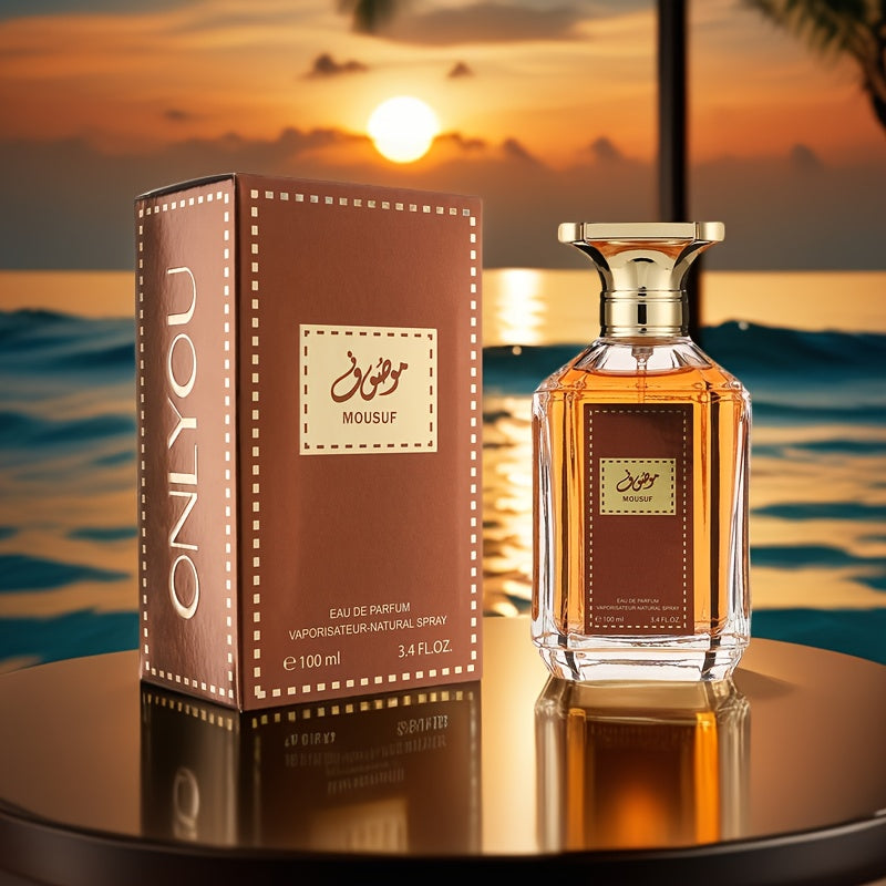 Men's Eau de Parfum - Long-Lasting Woody Perfume with Elegant Golden Accent Bottle, Sophisticated Cologne for Everyday & Special Occasions, Ideal Gift for Him - 3.4fl.oz / 100ml, Luxury Fragrance, Refined Aroma, Professional
