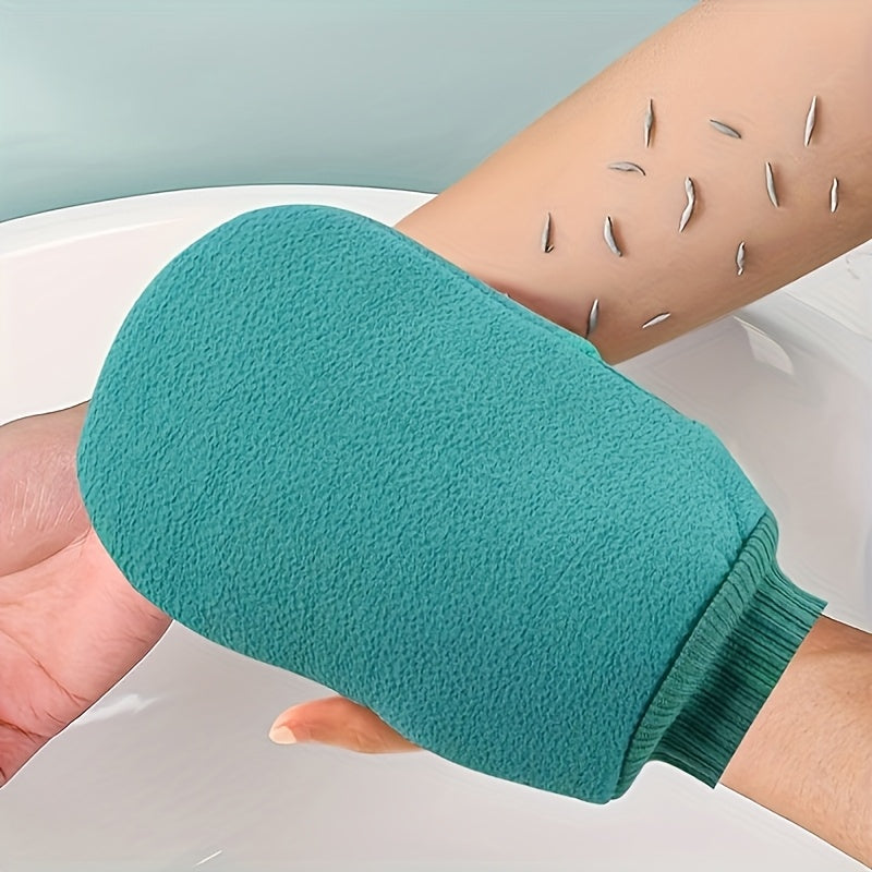 1pc Exfoliating Bath Glove - Double-Sided Scrubber for Smooth Skin, Ideal for Body Massage and Exfoliation, Green, Bath Accessories|Exfoliating Glove|Soft Texture
