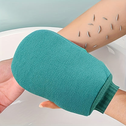 1pc Exfoliating Bath Glove - Double-Sided Scrubber for Smooth Skin, Ideal for Body Massage and Exfoliation, Green, Bath Accessories|Exfoliating Glove|Soft Texture