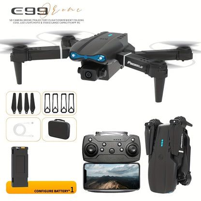 Lightweight and portable, enjoy flying anytime, anywhere - E99 optical flow version drone, dual cameras, rechargeable battery, folding design, one click takeoff, beginner drone, best choice for family entertainment, travel, h