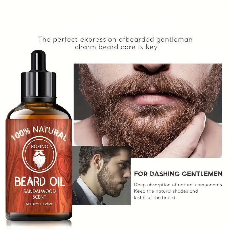 30ml Sandalwood Beard Oil, Hydrating and Moisturizing