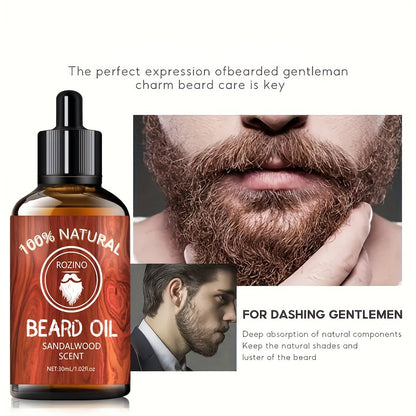 30ml Sandalwood Beard Oil, Hydrating and Moisturizing