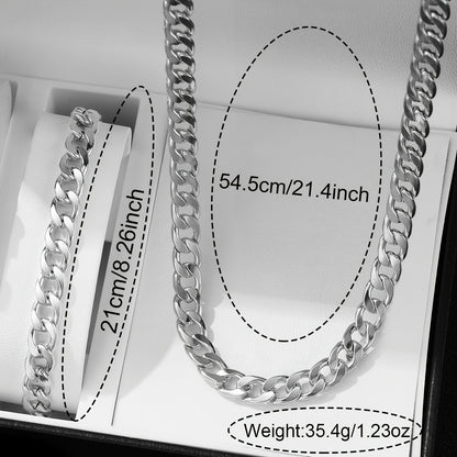 3pcs Men'S Fashion Casual Roman Numeral Quartz Watch with Necklace and Bracelet Set, Suitable for Father'S Day, Teacher'S Day, Thanksgiving, Students, Graduation, Birthday, Best Gift