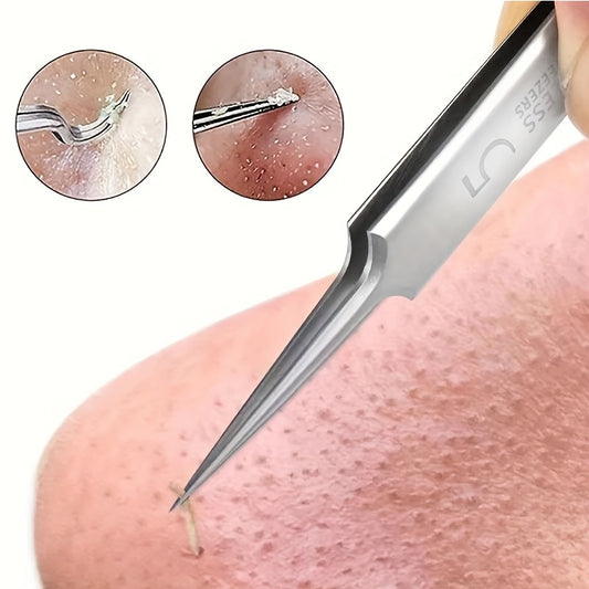 1pc Extra Fine No. 5 Cellular Blackhead Tweezers
