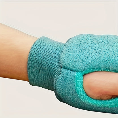 1pc Exfoliating Bath Glove - Double-Sided Scrubber for Smooth Skin, Ideal for Body Massage and Exfoliation, Green, Bath Accessories|Exfoliating Glove|Soft Texture