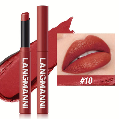 Single Pack of Matte Lipstick in 12 Colors with Lasting Moisture