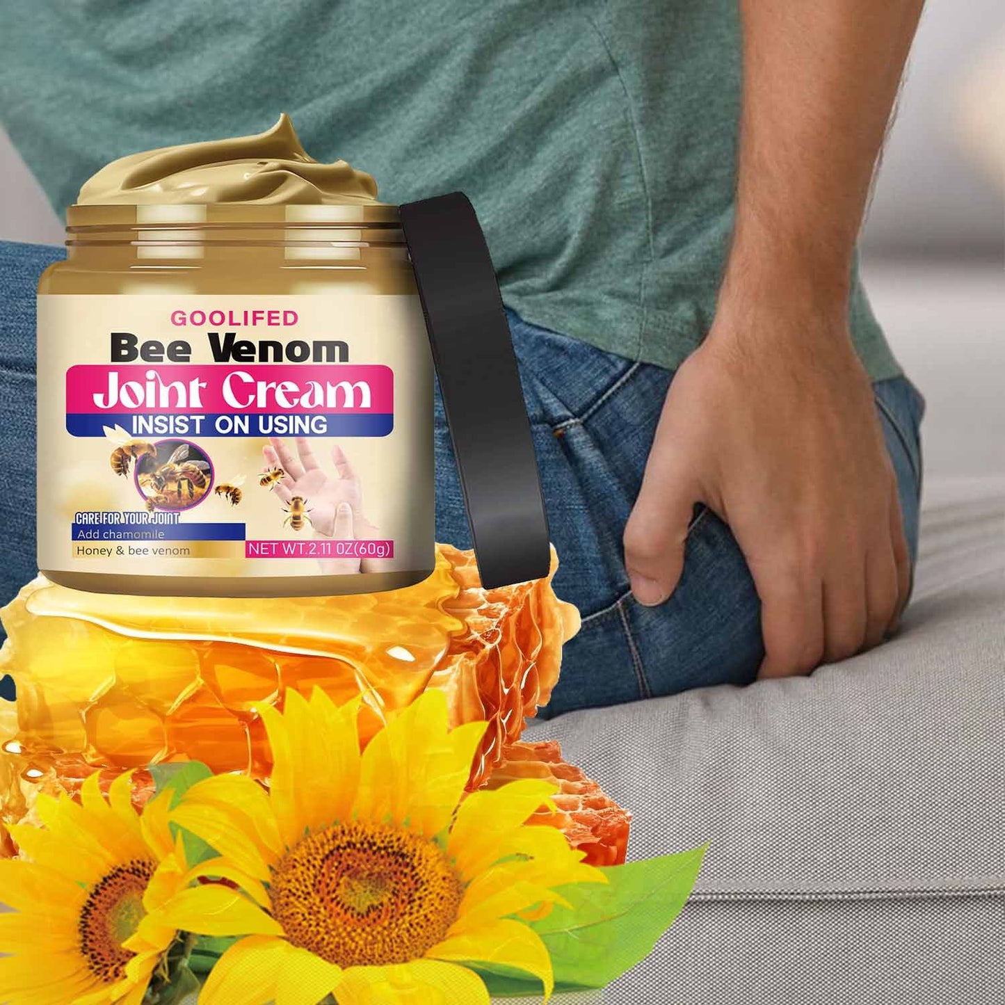 IBEALEE Bee Venom Joint Cream with Chamomile & Turmeric Extracts