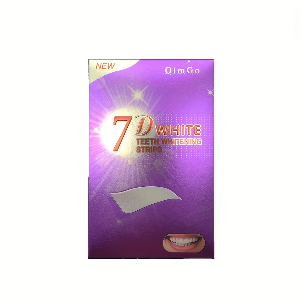 28pcs/14pairs 7D Purple Teeth Strips - Paraben-Free, Daily & Travel Use, Patches for Natural White Light Beige, Easy Apply &, Daily Teeth Care, Sleek Packaging, Parabenfree Material