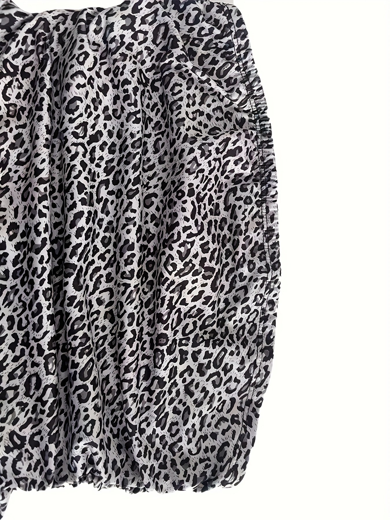 Women'S Y2K Leopard Print Off-Shoulder Jumpsuit - Stretchy Polyester & Spandex Blend, Cinched Waist, Wide-Leg Design, All-Season Casual to Party Wear, Party Attire | Y2K Fashion | Stretchy Fabric