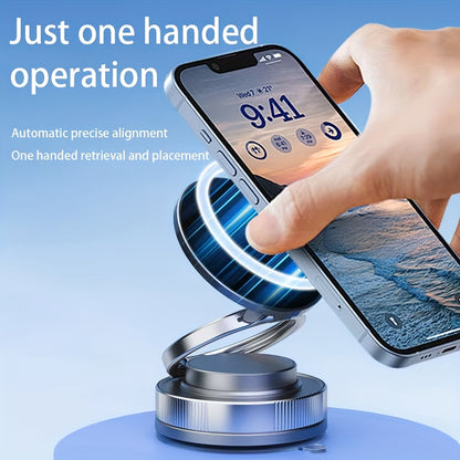1pc Car Magnetic Phone Holder, Adjustable Rotating Double-Sided Suction, ABS Material, Non-High Quality, Hands-Free Cell Phone Mount for Enhanced Driving Safety and Comfort, Handsfree Driving Accessory | Modern Car Accessory