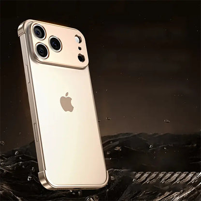 Compatible with for iphone 17 Pro / Pro Max/Air, This Uniquely Shaped Metal Corner Pad Offers Lens Protection And Is Made of Aluminum Alloy. It Provides a Bare Device Feel, Efficient Heat Dissipation, And Is Lightweight. It I