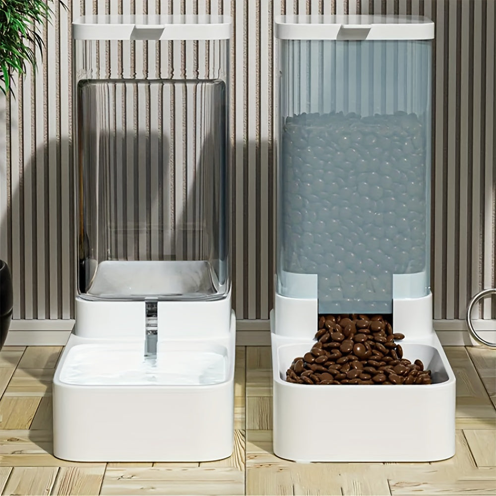 Automatic Dog Feeder and Dog Water Dispenser. Gravity Pet Feeder and Water Dispenser for Dogs Cats Pets Animals