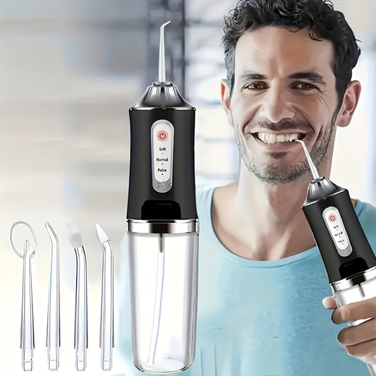 Electric Water Flosser, Intelligent Chip Precise Pressure Control, 360 Degree Rotating Nozzle, Oral Irrigator, Deeply Clean Teeth and Gums, Father's Day Gift