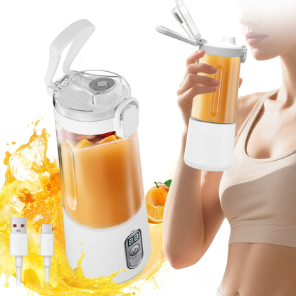USB Rechargeable Portable Blender with Digital Timer Display, 10-Cup Capacity, Detachable & Easy-Clean Design for Smoothies, Juices, Protein Shakes - Ideal for Gym, Travel, Home Use, Smoothie Blender Portable, Juice Preparati